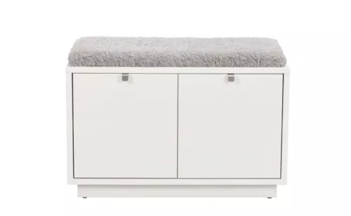 Confetti Bänk Vit - Ljusgrå