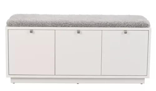 Confetti Bänk Vit - Ljusgrå