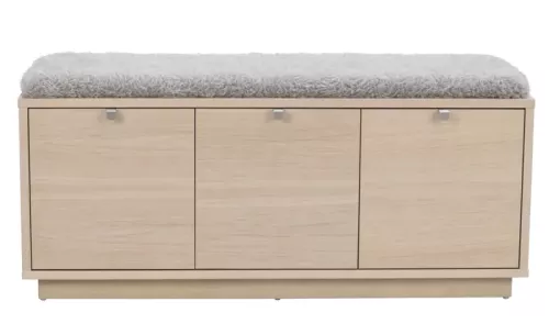 Confetti Bänk Vitpigmenterad - Ljusgrå