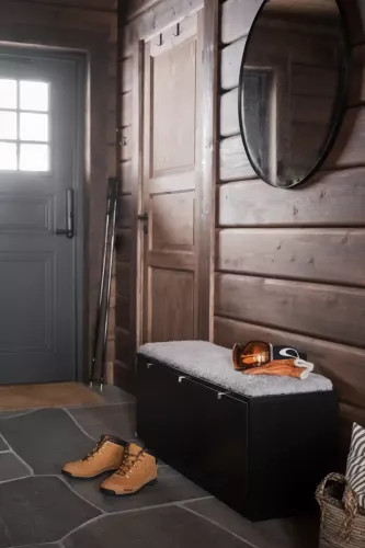 Confetti Bänk Svart - Ljusgrå