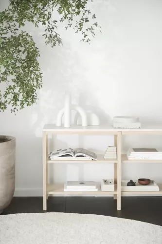 Orwel Avlastningsbord Beige/vitpigmenterad