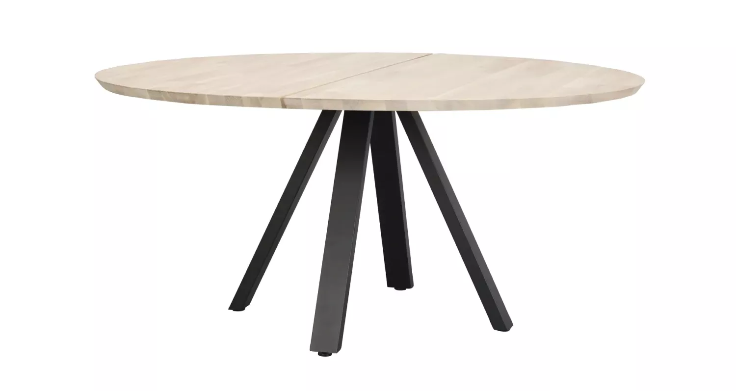 Carradale Matbord V-ben Vitpigmenterad/svart