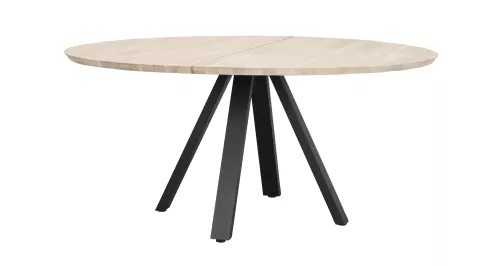Carradale Matbord V-ben Vitpigmenterad/svart