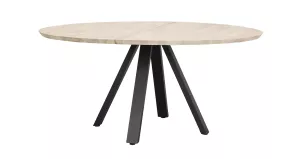Carradale Matbord V-ben Vitpigmenterad/svart