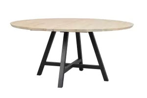 Carradale Matbord A-ben Vitpigmenterad/svart