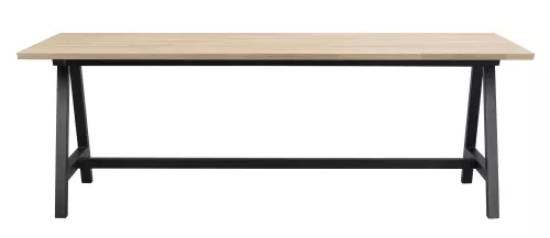 Carradale Matbord A-ben Vitpigmenterad/svart