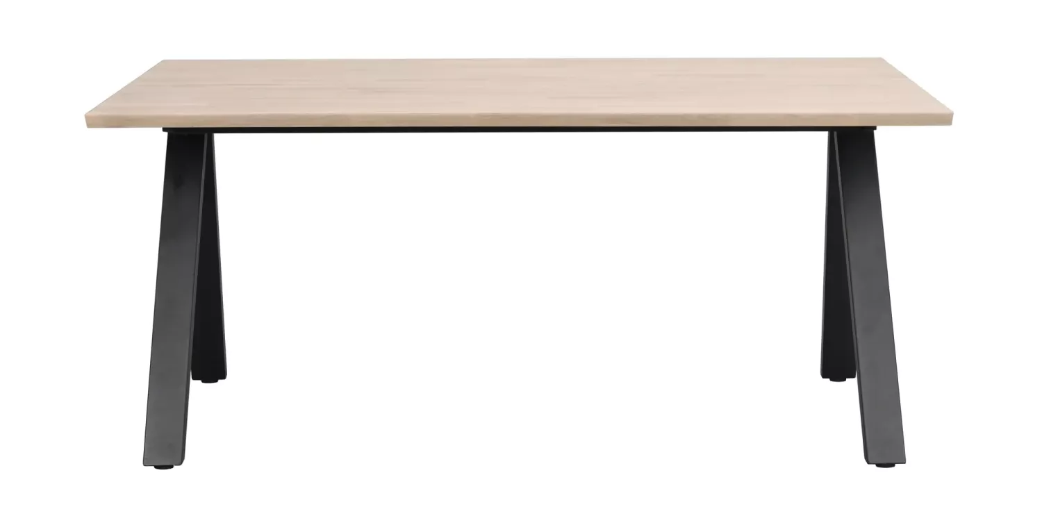Carradale Matbord V-ben Vitpigmenterad/svart
