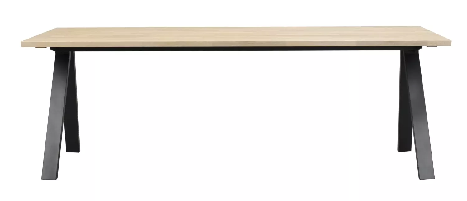 Carradale Matbord V-ben Vitpigmenterad/svart