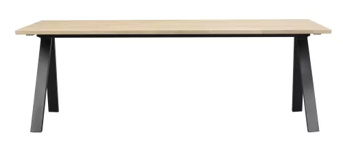 Carradale Matbord V-ben Vitpigmenterad/svart