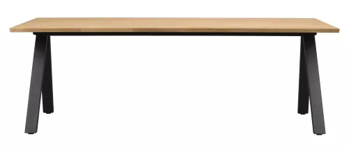 Carradale Matbord V-ben Ek/svart