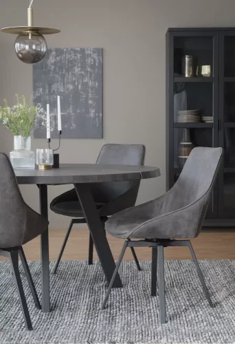 Fred Matbord Mörkbrun/svart