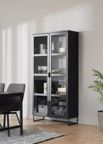 Everett Vitrinskåp Svart