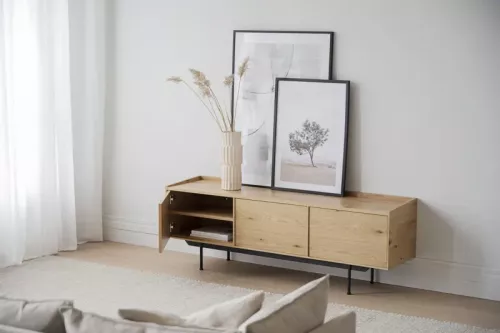 Brewerton TV-bänk Ek/svart