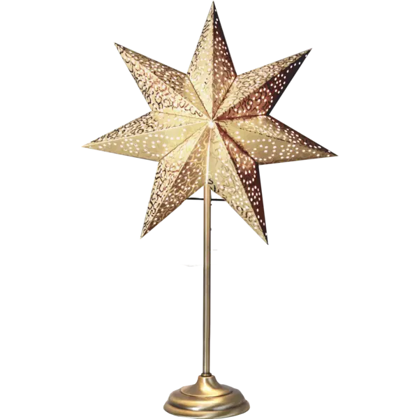 Stjärna på fot Antique Guld