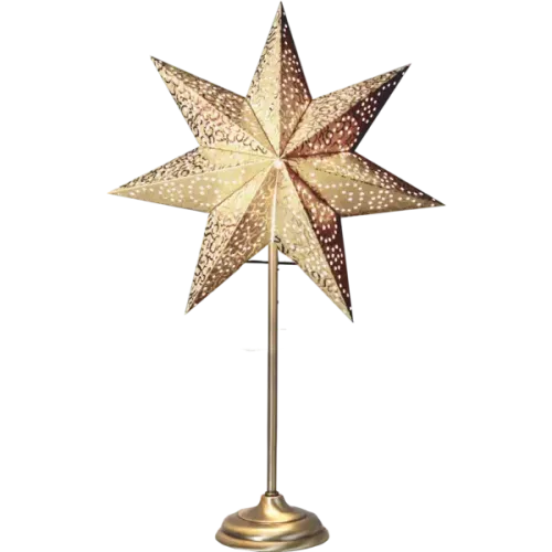 Stjärna på fot Antique Guld