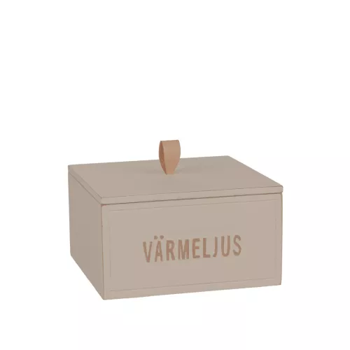 Värmeljus Trälåda Sand