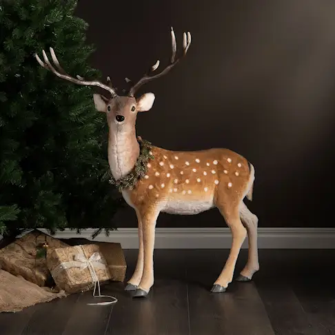 Dovhjort Hane Dekoration Large