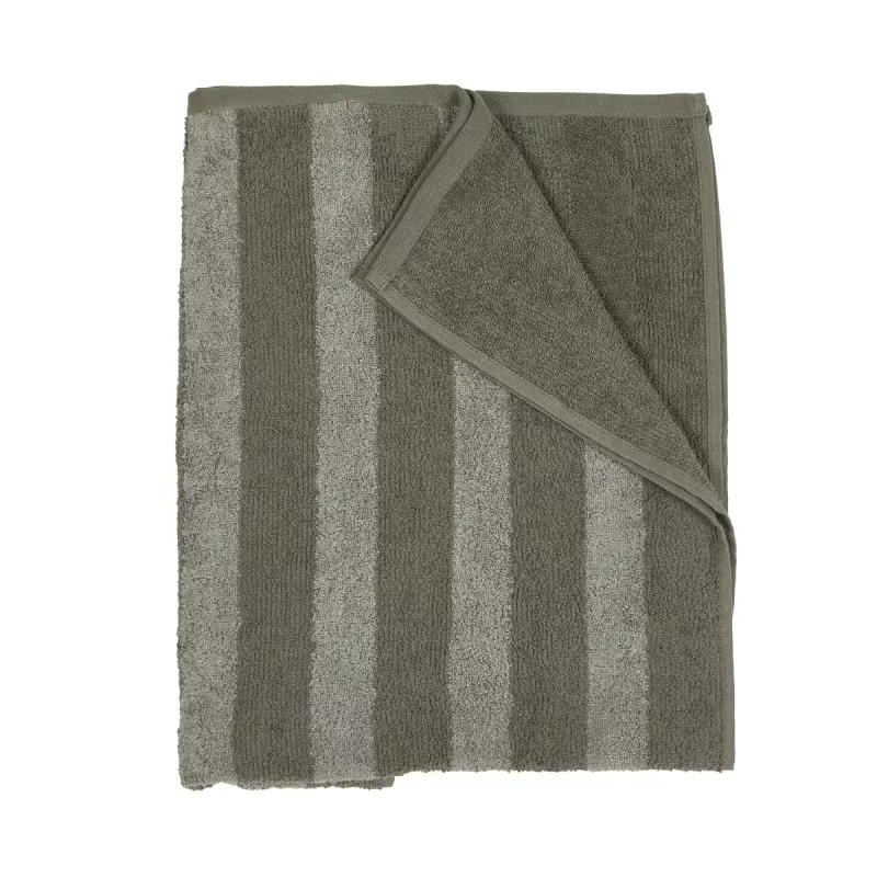 Stripe Handduk Grön