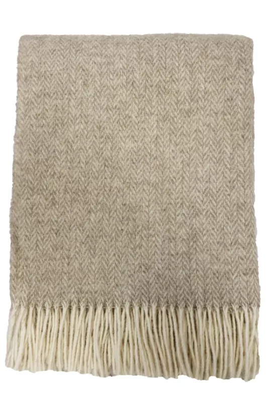 Glasgow Ullpläd Beige