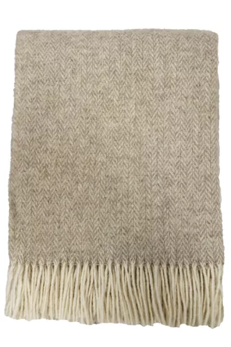 Glasgow Ullpläd Beige