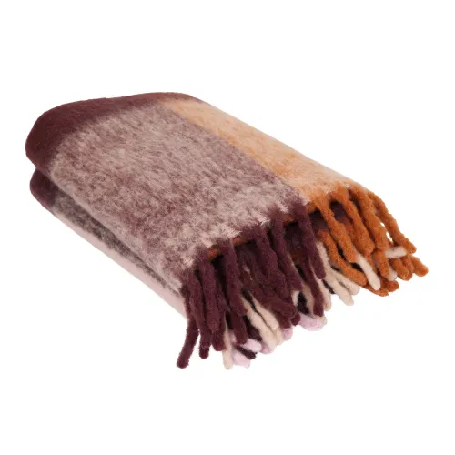 Mira Pläd Vinröd