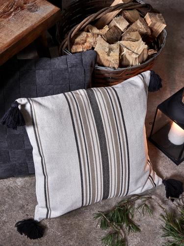 Sunne Kuddfodral Svart/Linne