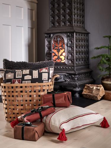 Sunne Kuddfodral Röd/Linne