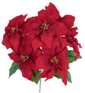 Julstjärna Bukett Konstväxt Röd