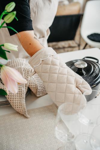 Waffle Kökshandduk Sand