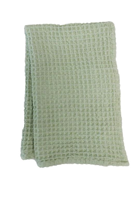 Waffle Kökshandduk Ljusgrön