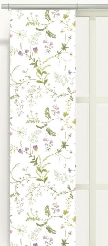 Blomsteryra Panelgardiner Offwhite&Grön