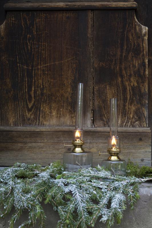 Fotogenlampa Rak Klar/Mässing