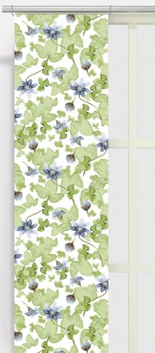 Blåsippa Panelgardiner Offwhite/Blå 2-pack