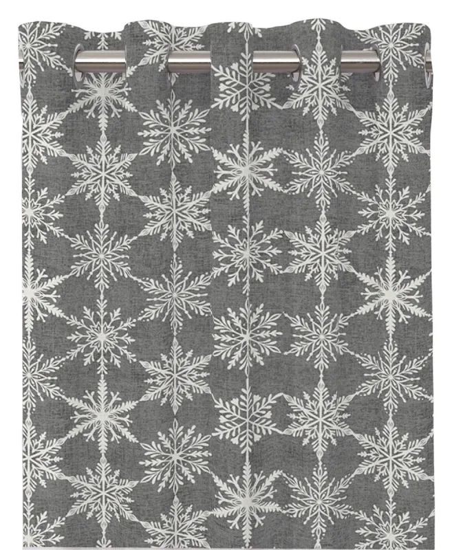 Snöflingor Öljettlängder Grå
