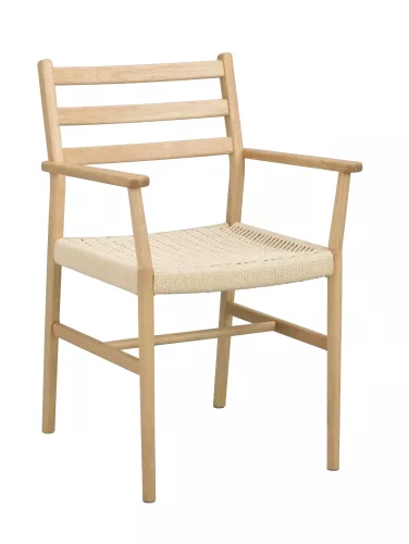 Harlan Karmstol Ek/Ljusbeige