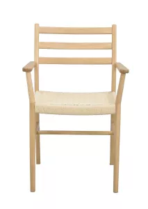 Harlan Karmstol Ek/Ljusbeige