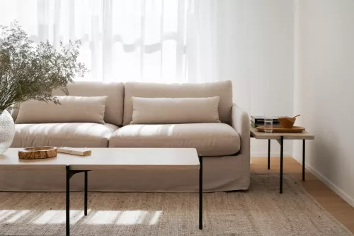 Shelton Soffbord Vitpigmenterad/svart