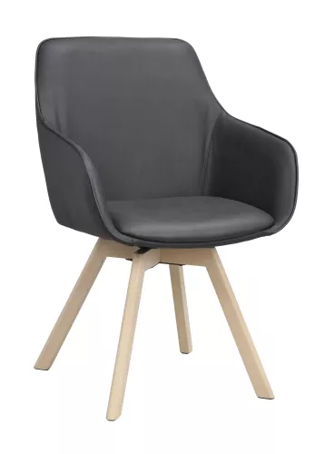 Alison Karmstol Svart/Vitpigmenterad