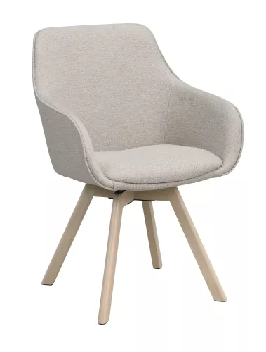 Alison Karmstol Beige/vitpigmenterad