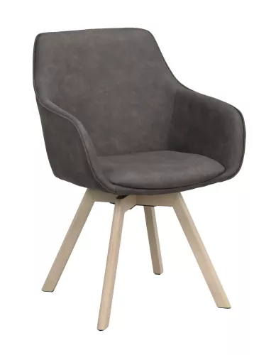 Alison Karmstol Mörkgrå/Vitpigmenterad