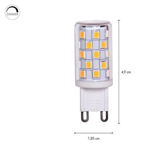LED-lampa G9 Halo-LED Vit