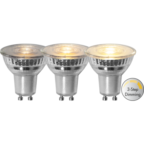 LED-Lampa GU10 MR16 Spotlight Glass 3-Step