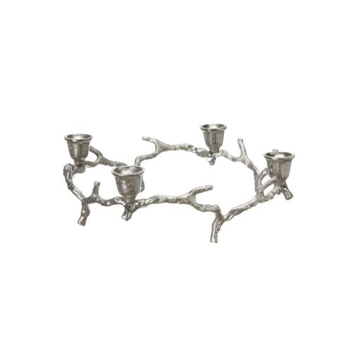 Gren Adventsljusstake Silver