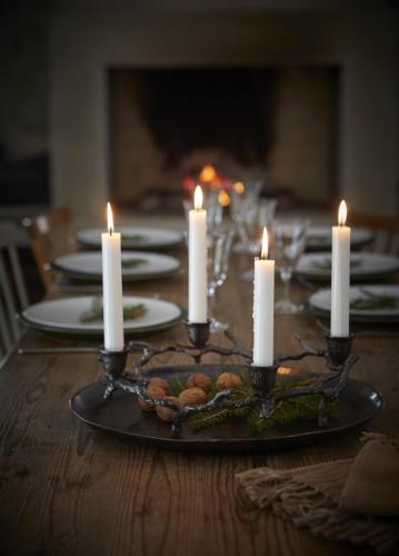 Gren Adventsljusstake Svart