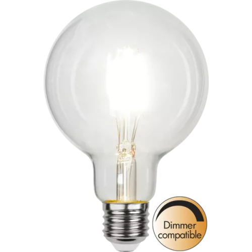 LED-Lampa E27 G95 Clear