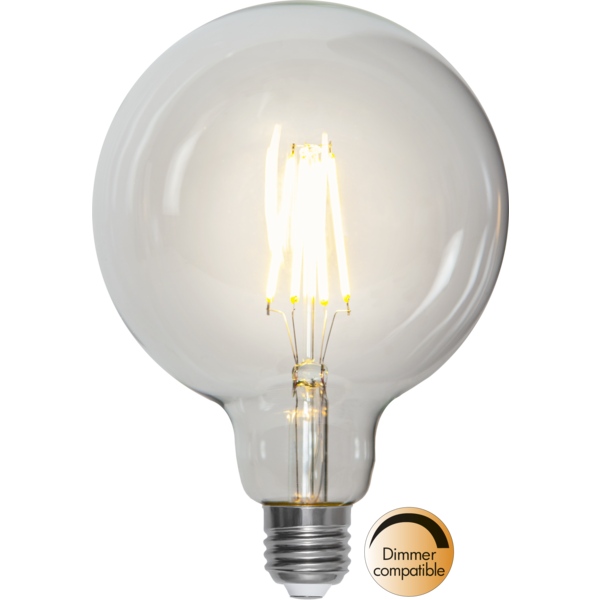 LED-Lampa E27 G125 Clear