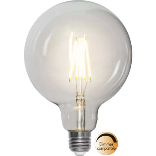 LED-Lampa E27 G125 Clear