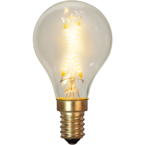 LED-lampa E14 Klot Soft Glow Transparent