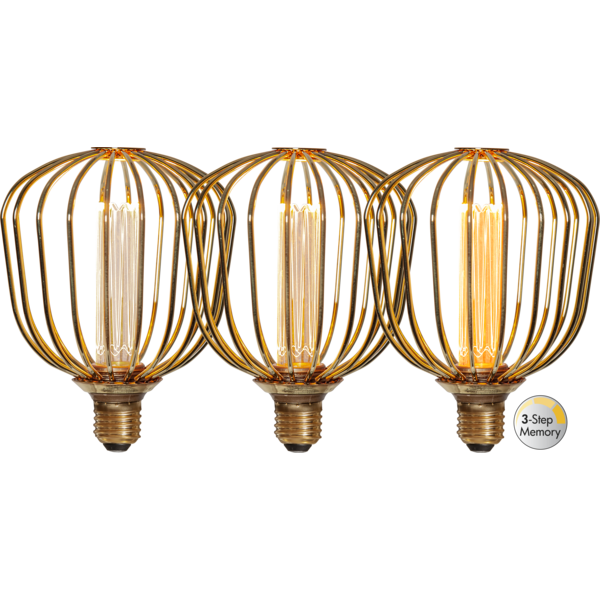 LED-Lampa E27 G125 DecoLED Metal