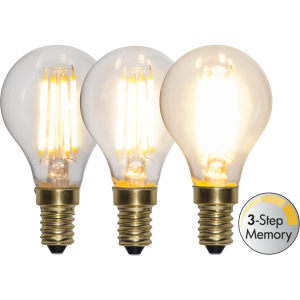 LED-Lampa E14 P45 Soft Glow 3-Step Memory